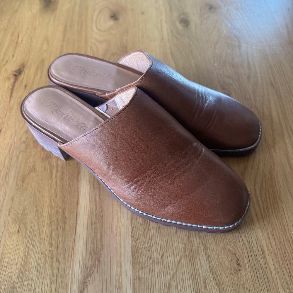 Madewell The Mindy Lugsole Leather Mule in "Dried Maple" Size 7.5 - Picture 4 of 9